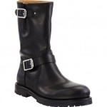 Jimmy Choo Black Leather Motorcycle Boot